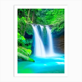 Rio Celeste Waterfall, Costa Rica Realistic Photograph Art Print