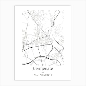 Cermenate,Italy Minimalist Map Affiche