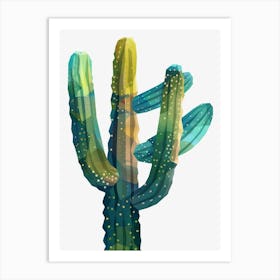 Peyote Cactus Minimalist Abstract Illustration 2 Art Print