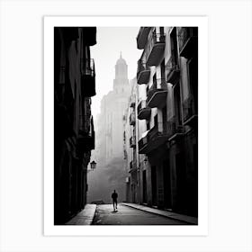 Barcelona, Black And White Analogue Photograph 3 Art Print