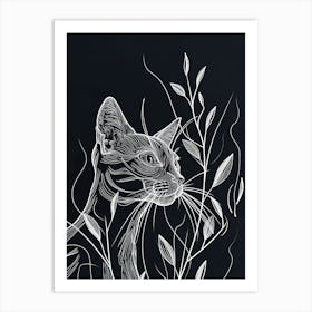Tonkinese Cat Minimalist Illustration 2 Art Print