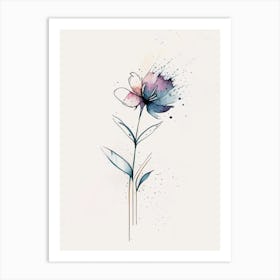 Flower Symbol 1 Minimal Watercolour Art Print