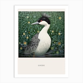 Ohara Koson Inspired Bird Painting Grebe 3 Poster Art Print