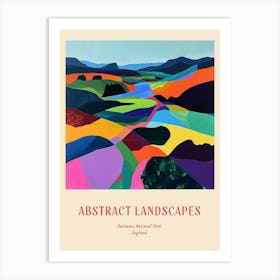 Colourful Abstract Dartmoor National Park England 4 Poster Art Print