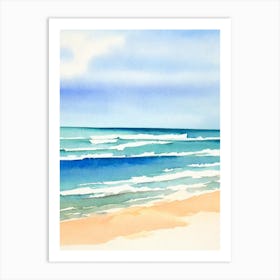 Greenmount Beach, Australia Watercolour Art Print