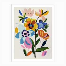 Painted Florals Orchid 1 Art Print