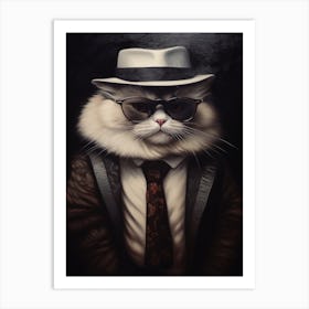 Gangster Cat Birman Art Print