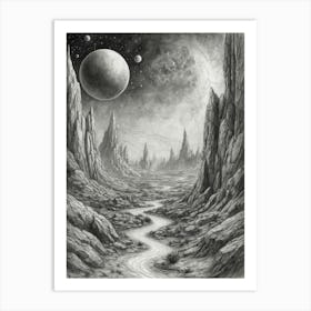 Landscape Of The Planets Art Print