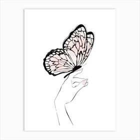 Holding Big Butterfly Art Print