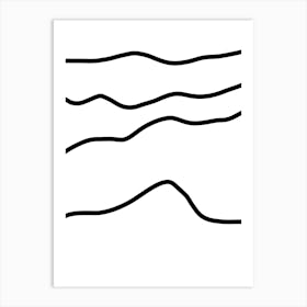 Wavy Lines 24 Art Print