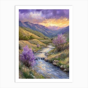 Stream In The Mountains Art Print