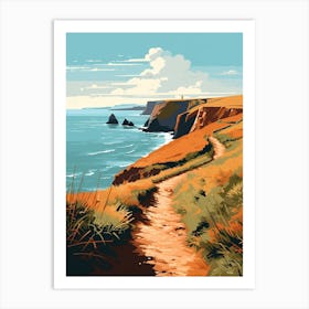 Pembrokeshire Coast Path Wales 4 Hiking Trail Landscape Art Print