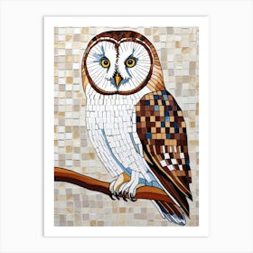 Barn Owl Mosaic Art Print