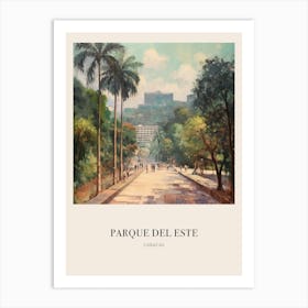 Parque Del Este Caracas Venezuela 3 Vintage Cezanne Inspired Poster Art Print