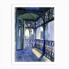 Blue Porch Art Print