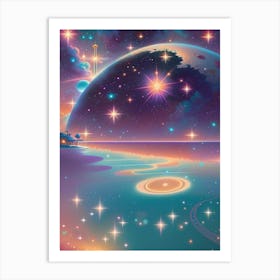 Fantasy Galaxy Ocean 8 Art Print