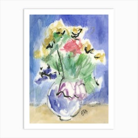 Watercolor Flowers 4 Art Print