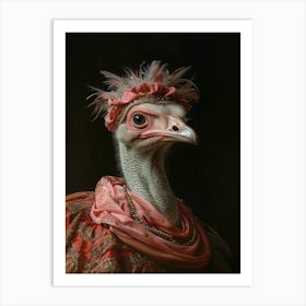 Renaissance Ostrich Portrait Art Print