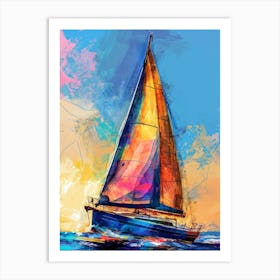 Sailboat Painting 4 sport Art Print