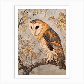 Oriental Bay Owl Japanese Painting 3 Art Print