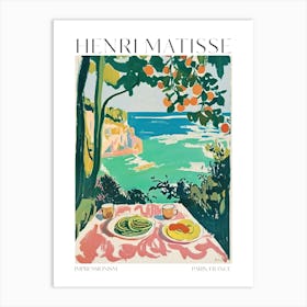 Henri Matisse Print Oranges Impressionism Dining Beach Scene Pasta Food Wine French Decor Vintage Art Print