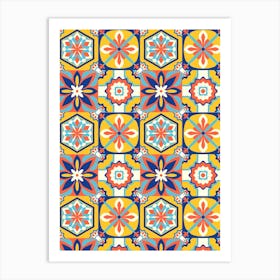 Azulejo - vector tiles, Portuguese tiles, Art Print