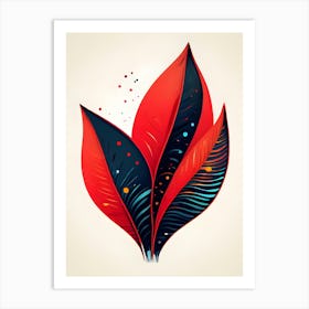 Red Leaf Art Print