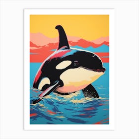 Pop Art Orca Whale 3 Art Print