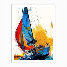 Sailboat Painting 3 sport Art Print