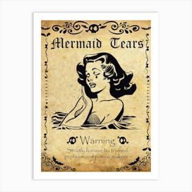 Mermaid Tears, Halloween Poster Art Print