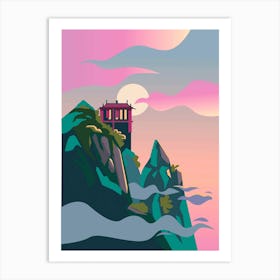 House On The Cliff Art Print