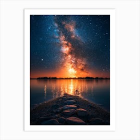 Milky Over The Water Art Print