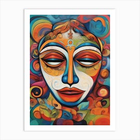 Buddha Face Art Print