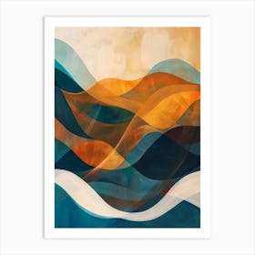 Abstract Wave Painting 5 Art Print