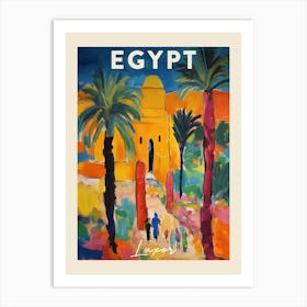 Luxor Egypt 1 Fauvist Painting  Travel Poster Art Print