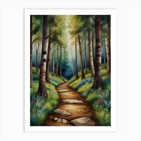 Path In The Woods 1 Art Print