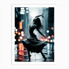 Dancer In The Rain Art Print