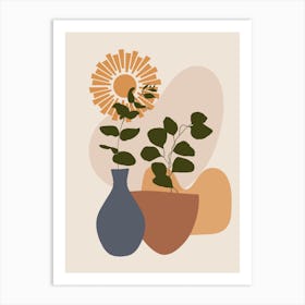 Pots And Plants 4 Art Print