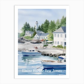 Maine Harbor Art Print