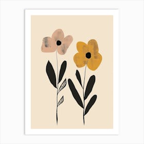 Minneapolis Flower Market Boho Minimalist Style Art Print