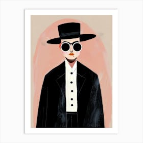 Man In Hat 4 Art Print