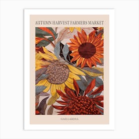 Fall Botanicals Gaillardia 3 Poster Art Print