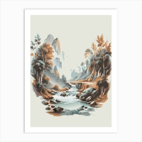 Chinese Landscape Art Print