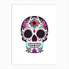 Sugar Skull Day Of The Dead Inspired Skull 2 Mexican Art Print