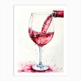 Wine Pouring Art Print