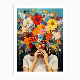 Holding Flower Between My Hands Art Print