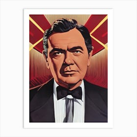 Edmond O'Brien Illustration Movies Art Print