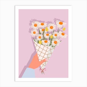 Cute Flower Bouquet Print Art Print