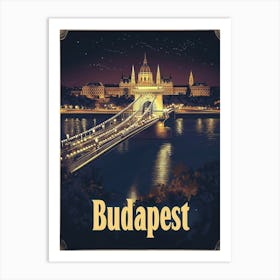 Aihrgdesign A Vintage Travel Poster Of Budapest 3 Art Print