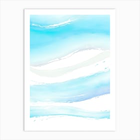 Blue Ocean Wave Watercolor Vertical Composition 140 Art Print